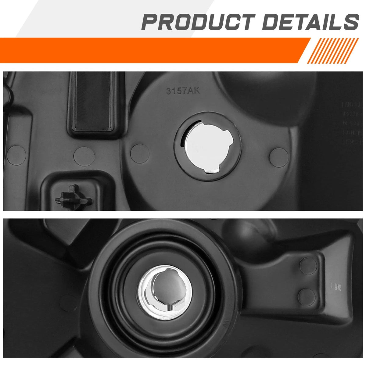Chrome Housing Amber Corner Headlights for E150 E250 E350 E450SD F650 F750 (2008–2021)