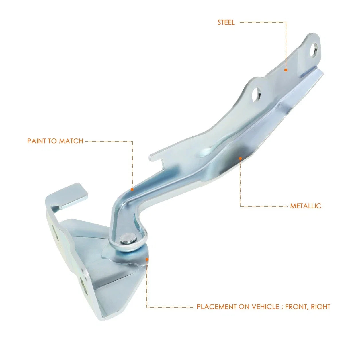OE Style RH Passenger Side Engine Hood Hinge for Ford F250 F350 (2008–2010)