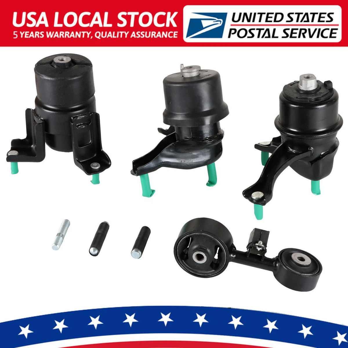 Set of 4 Motor Mounts for Toyota Camry 2.4L (2002–2006) A4203 A4204 A4207