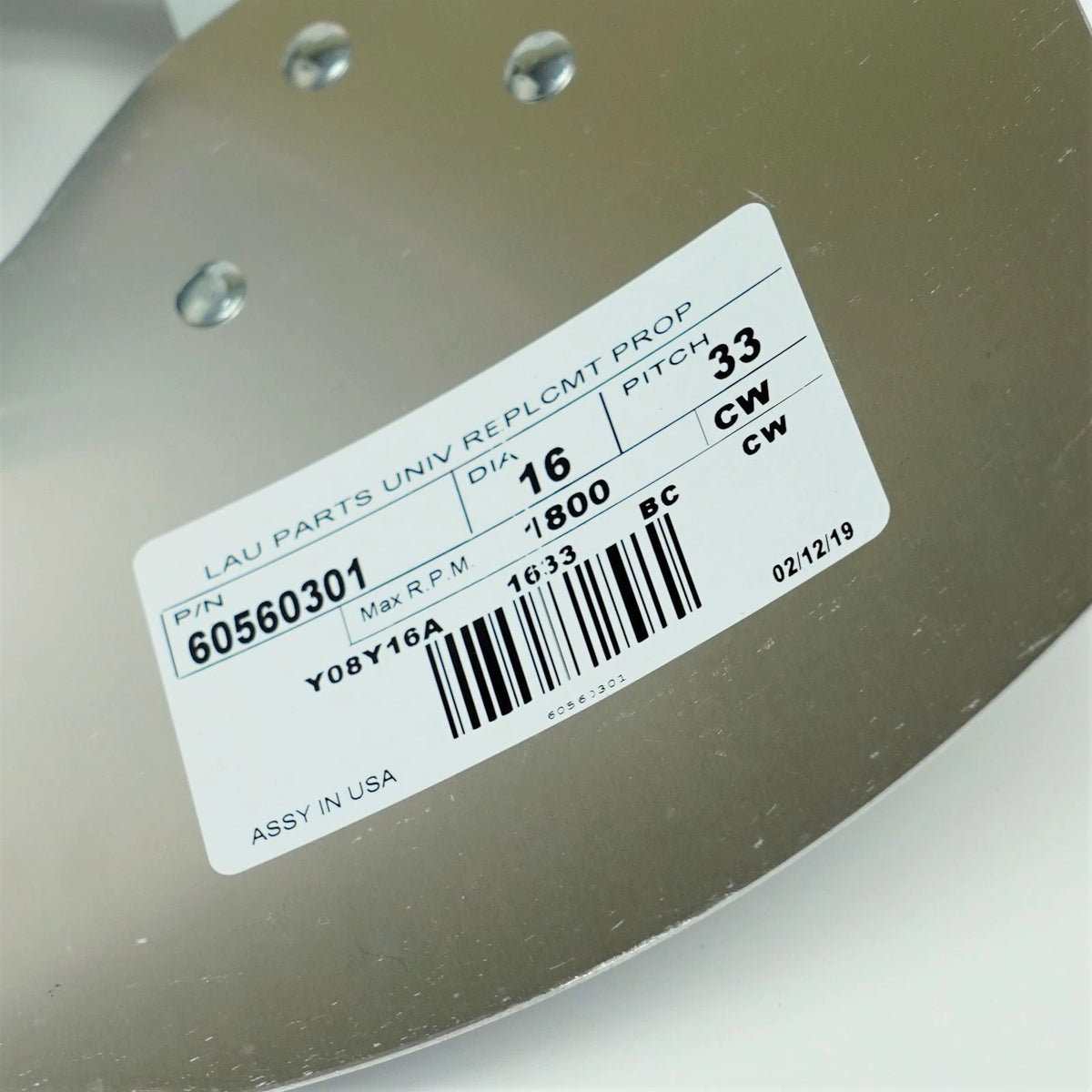 16" Fan Blade for CW Rotation Applications (33 Degree Pitch, 5 Blades)