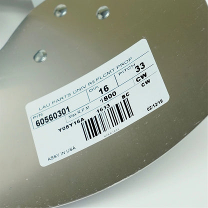 16" Fan Blade for CW Rotation Applications (33 Degree Pitch, 5 Blades)