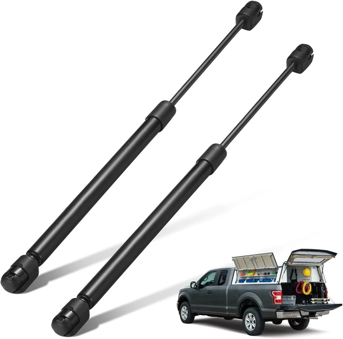 Set of 2 Gas Struts C16-06389 for Truck Cap Window Leer Topper (14 Inch)