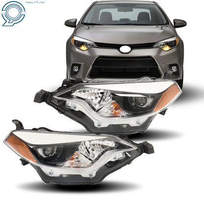 Set of 2 Halogen Headlights for Toyota Corolla (2014–2016) LH+RH