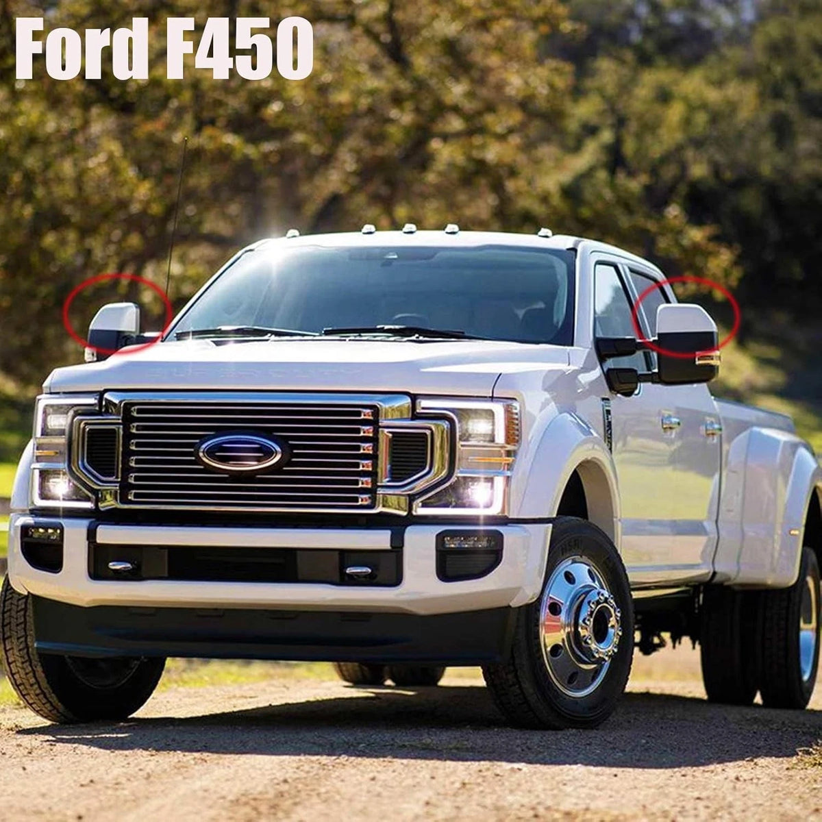 Chrome Plated Mirror Covers for Ford Super Duty (2008–2016) CA0100046-PN