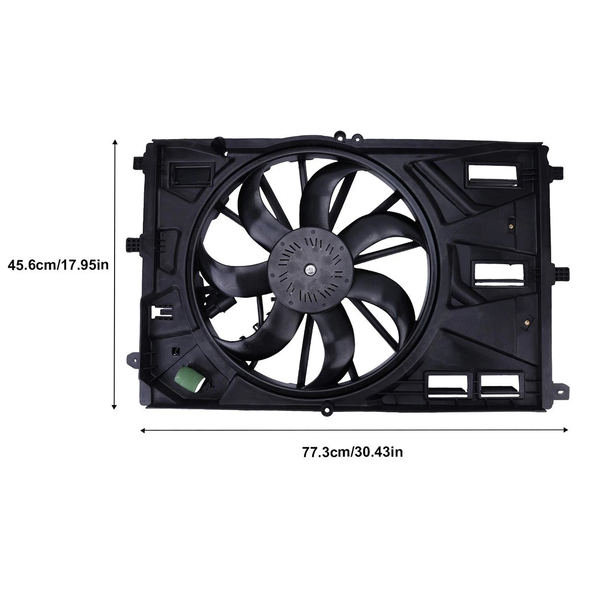 Engine Radiator Cooling Fan w/ Shroud Assembly for Chevrolet Trax (2015–2023) 42727114, 42811984