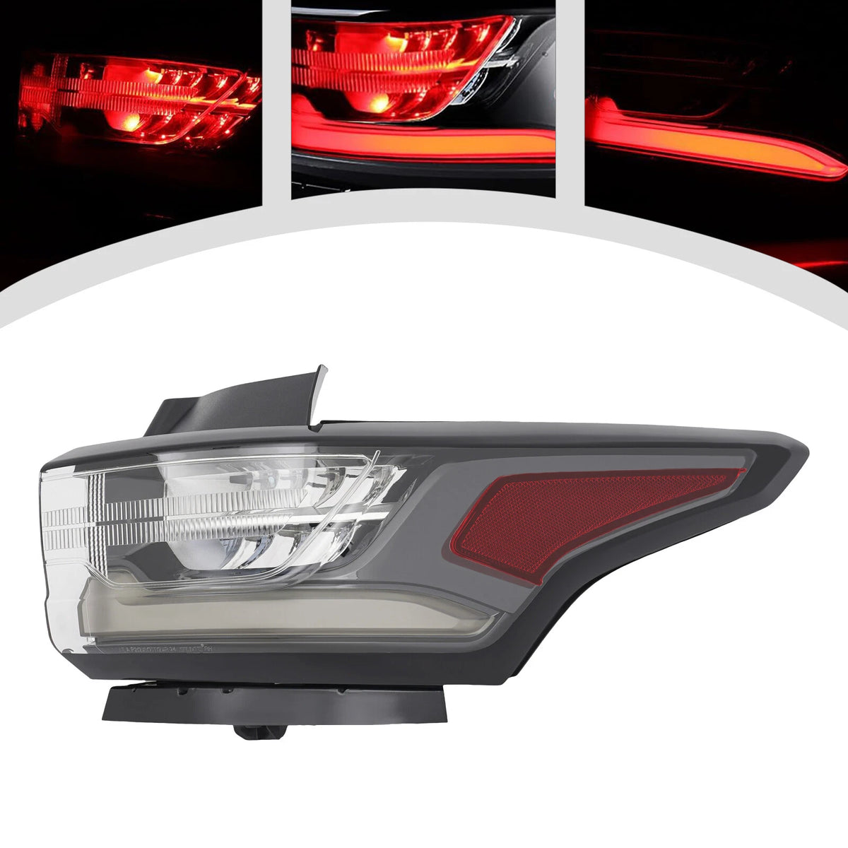 Smoked LED Tail Light Brake Lamp Right Passenger for Chevy Traverse (2018–2021) 84990362, GM2804130