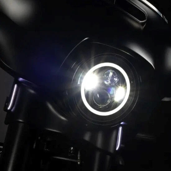 Black Headlight Trim Ring for Harley Electra Glide Street Glide Road King (1994–2024)
