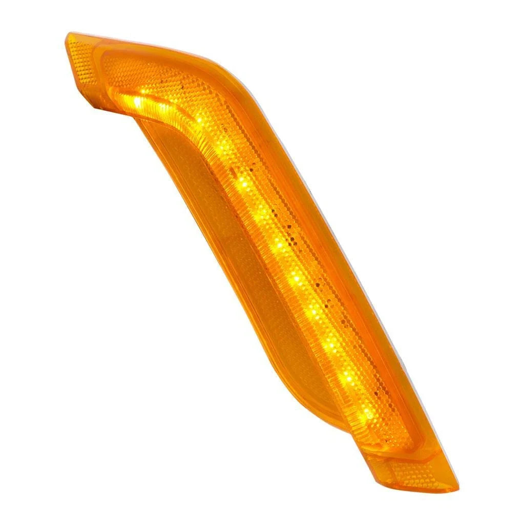 Passenger Side Amber LED Fender Turn Signal Light for Peterbilt 579 (2012–2017)