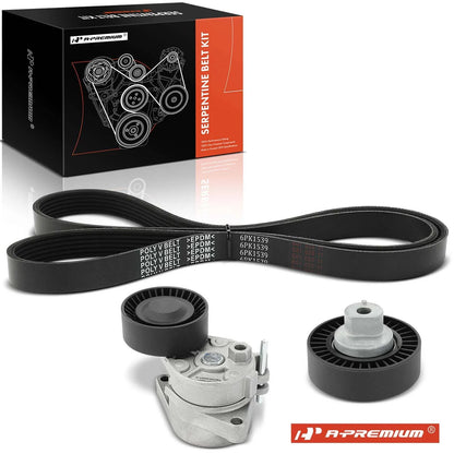3X Serpentine Belt Drive Component Kit for BMW 323i 320i 325xi 330Ci 525i 530i (2000–2006)