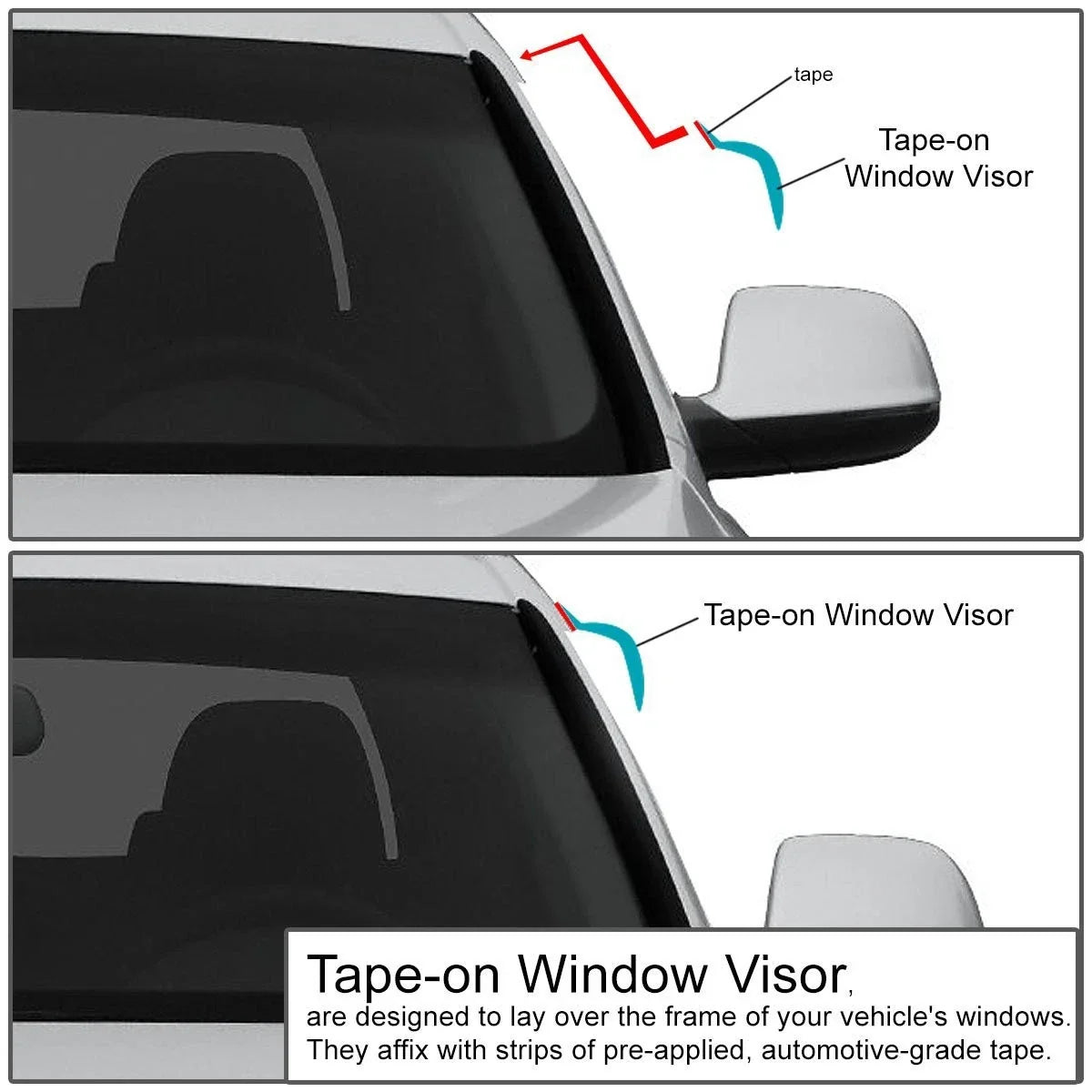 Window Visor/Wind Deflector for Jeep Patriot (2007–2017) - Smoke Tint