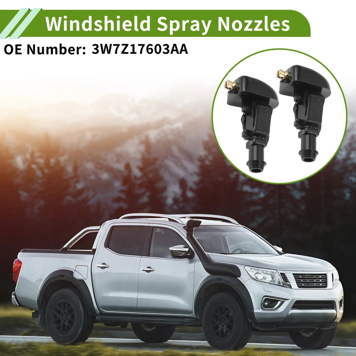 Washer Nozzle with Hose Connector for Ford (No. 3W7Z17603AA)