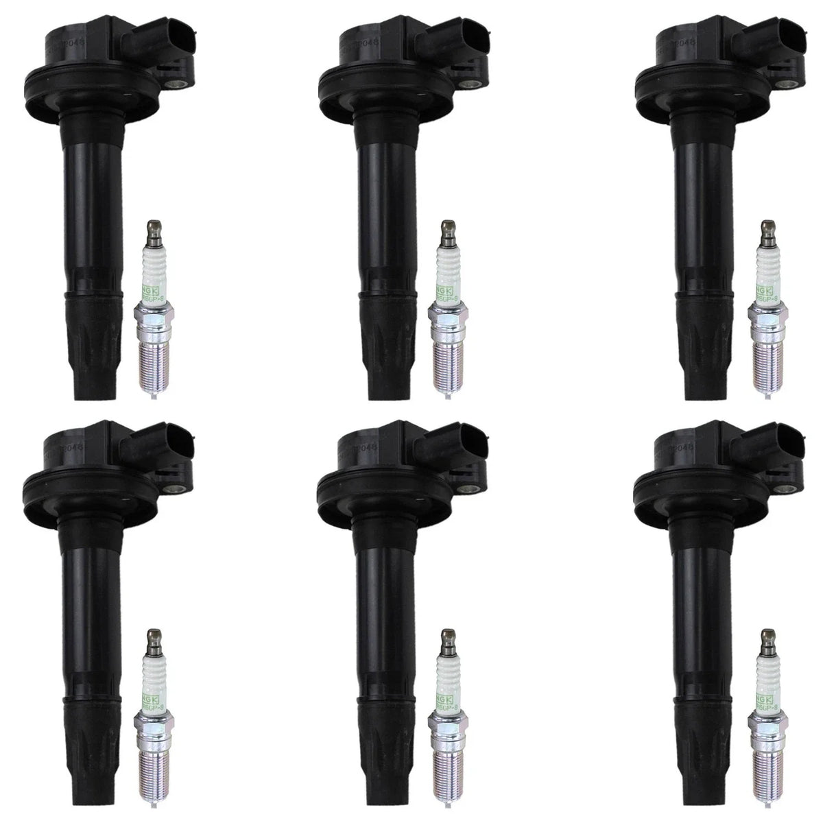 Set of 6 Ignition Coils & NGK Platinum Spark Plugs for Ford Taurus (2008–2019)