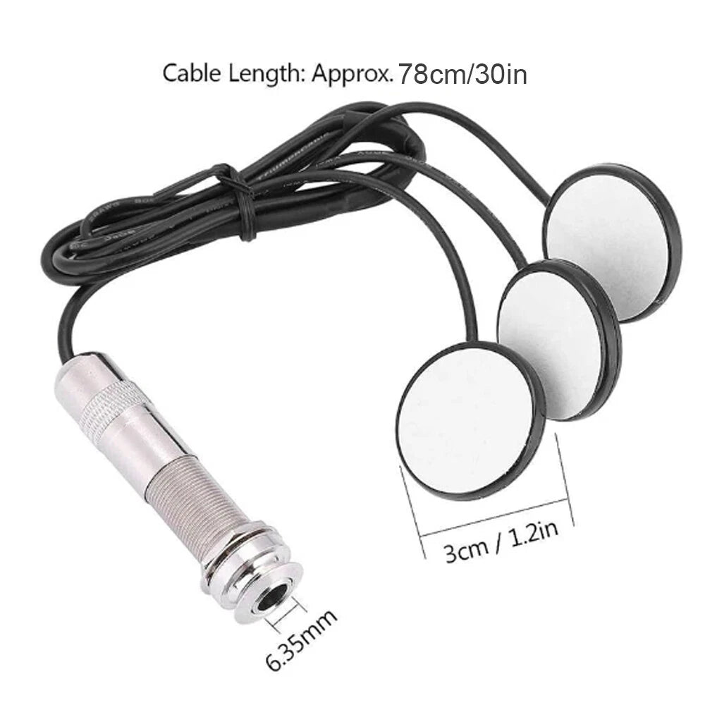 2X Piezo Pickup Transducer for Acoustic Guitar Ukulele Mandolin