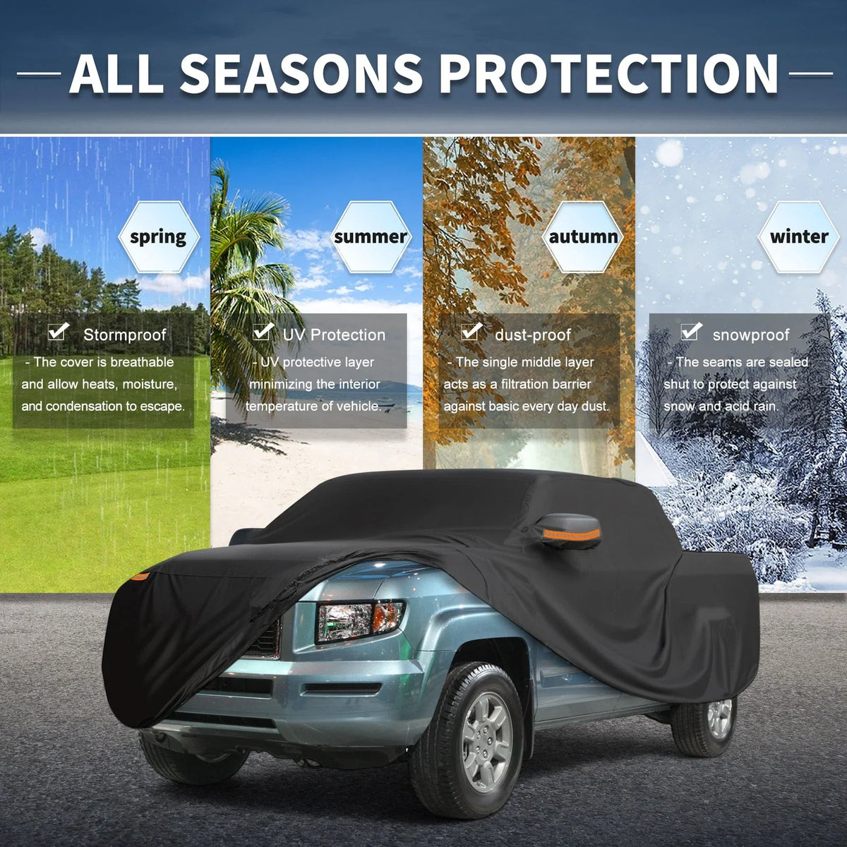 Waterproof Aluminum Film Car Cover for Honda Ridgeline (2006–2023)