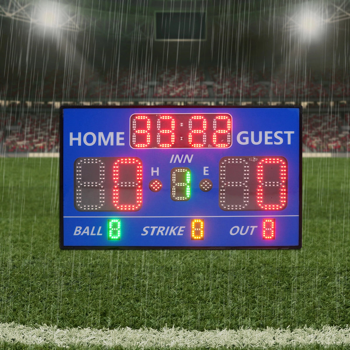 Portable Electronic Digital LED Scoreboard for Baseball Games