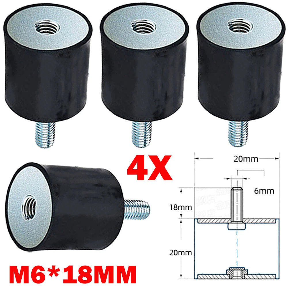 Set of 4 M618mm Rubber Mounts Shock Absorber Anti Vibration Isolators
