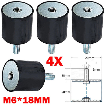Set of 4 M618mm Rubber Mounts Shock Absorber Anti Vibration Isolators