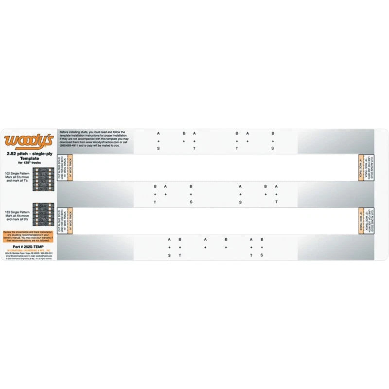 Studding Template for Woody's (252STEMP)