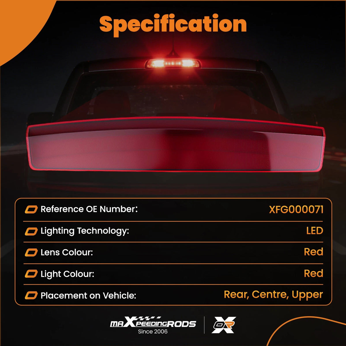 Rear LED 3rd Brake Light for Range Rover Sport L320 (2006–2009) XFG000071, YhRbnk