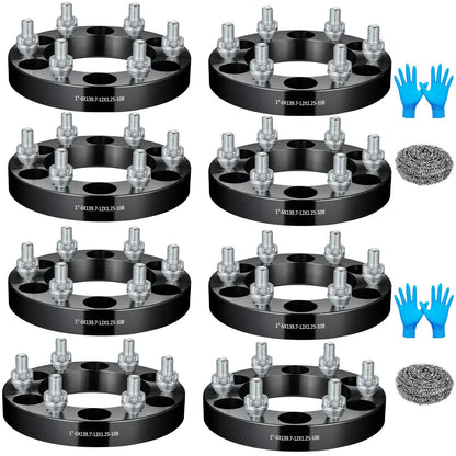 8pcs 1" Wheel Spacers for Nissan Trucks (2004–2024) 6x5.5 6x139.7 12x1.25