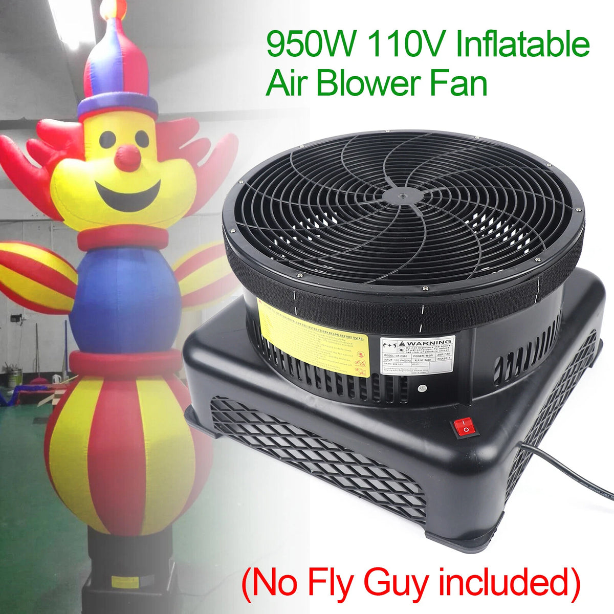 17.7" Air Blower Fan for Inflatable Tube Man (No Known Part Numbers)