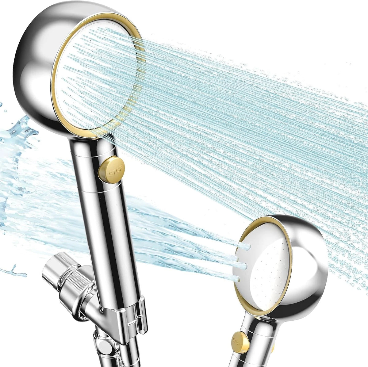 Filtered Shower Head with Handheld and 360° Rotation for Universal Fit