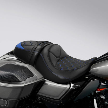 Driver Passenger Seat for Harley CVO Street Road Glide (2023–2024) Black Blue