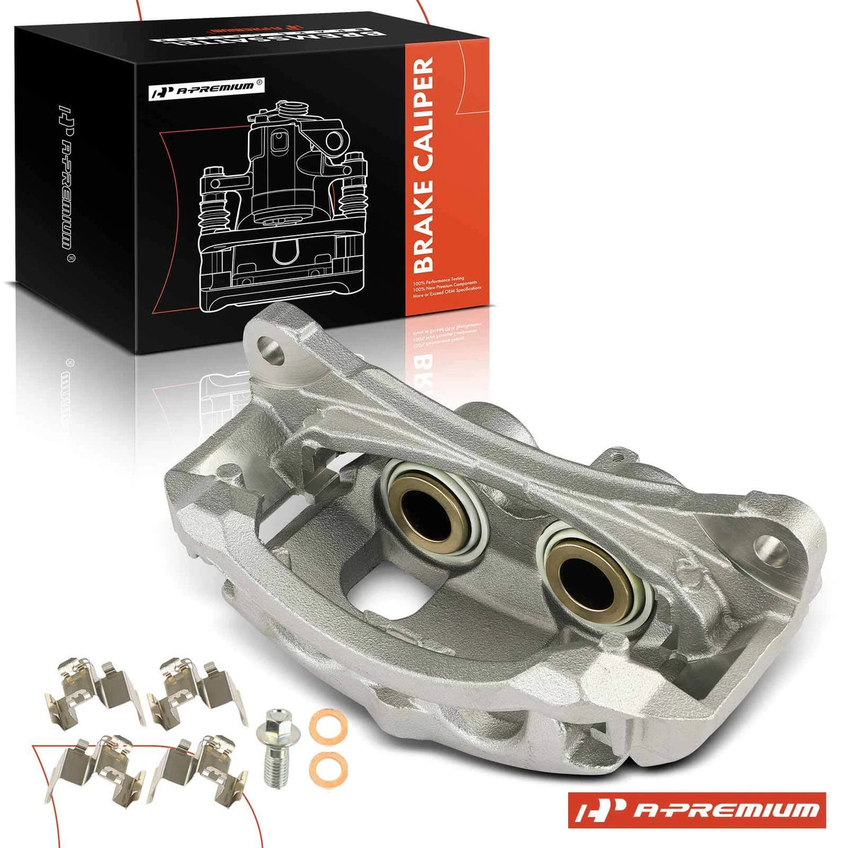 Rear Left Brake Caliper w/Bracket & Piston for Chevy Silverado 2500 HD (13512706, 13544897, 18-B5611)