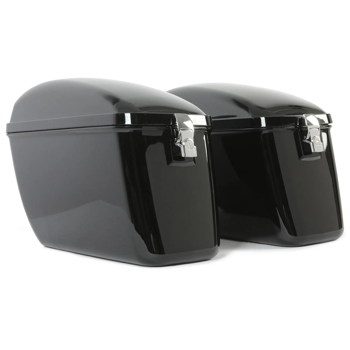 60L Black Hard Saddle Bags for Harley Dyna, Road Glide, Honda