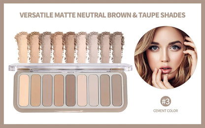 9-Color Matte Eyeshadow Palette Waterproof for Makeup Enthusiasts