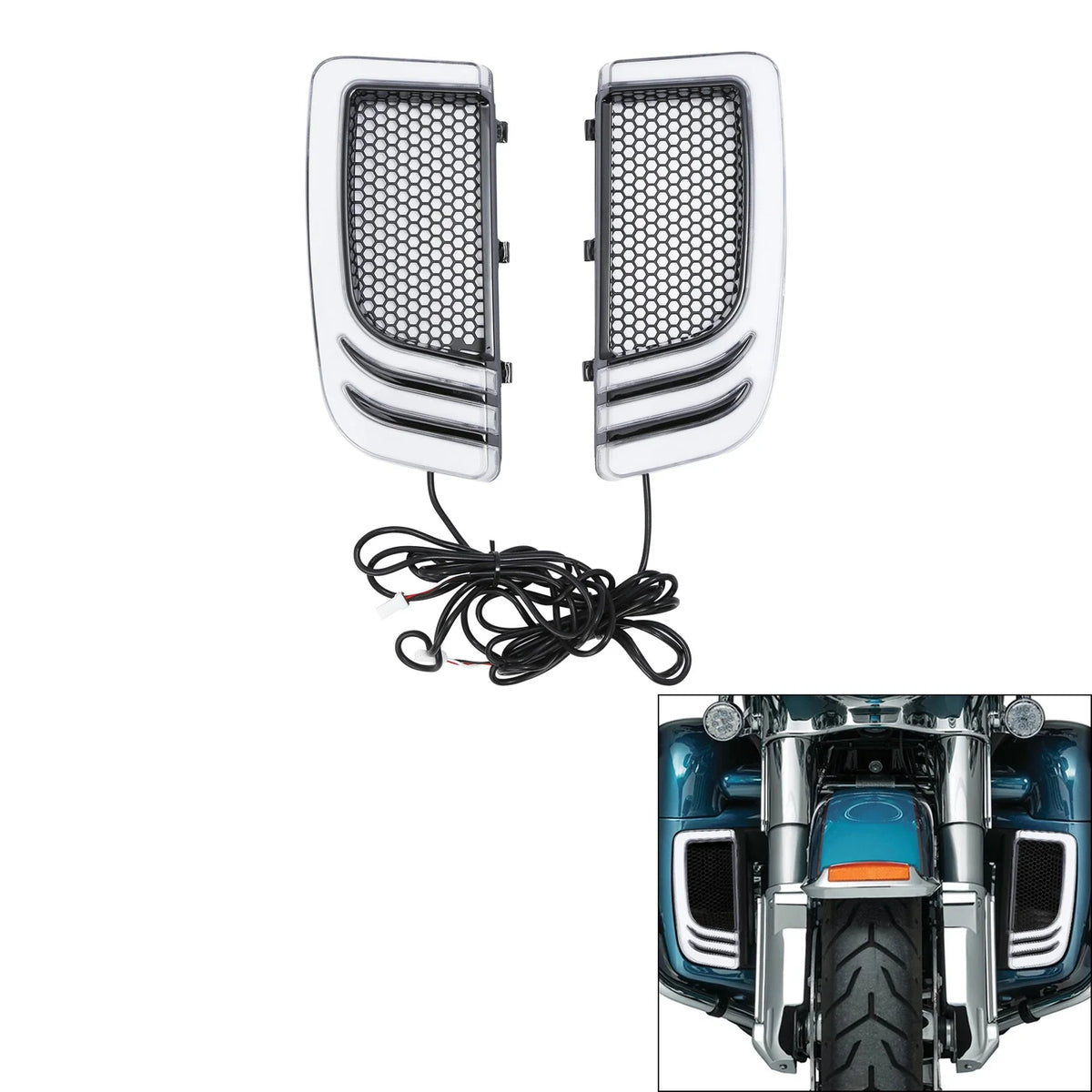 LED Fairing Lower Grills & Turn Signals for Harley Electra Glide (2014–2024)