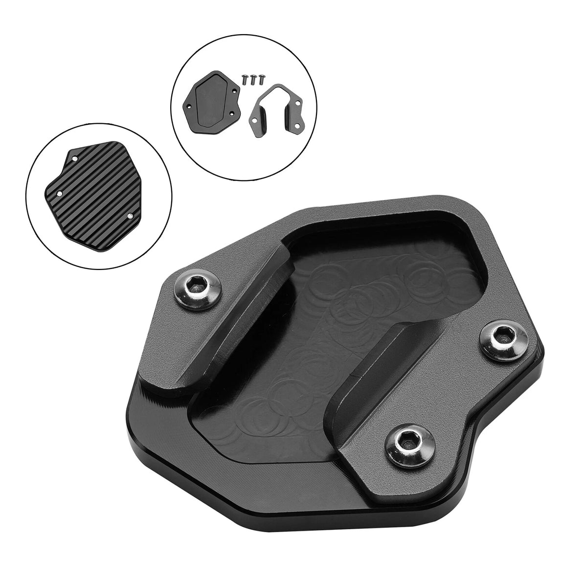 Kickstand Enlarger Plate Pad for Tiger 800/XC/XCA/XR/XRT (2010–2020) KSP-204-BLK