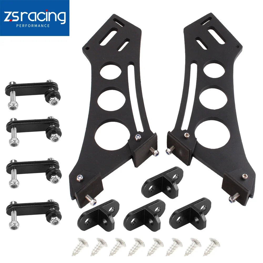 10" Style Spoiler Mount Brackets for Universal Cars (CNC Rear Wing)