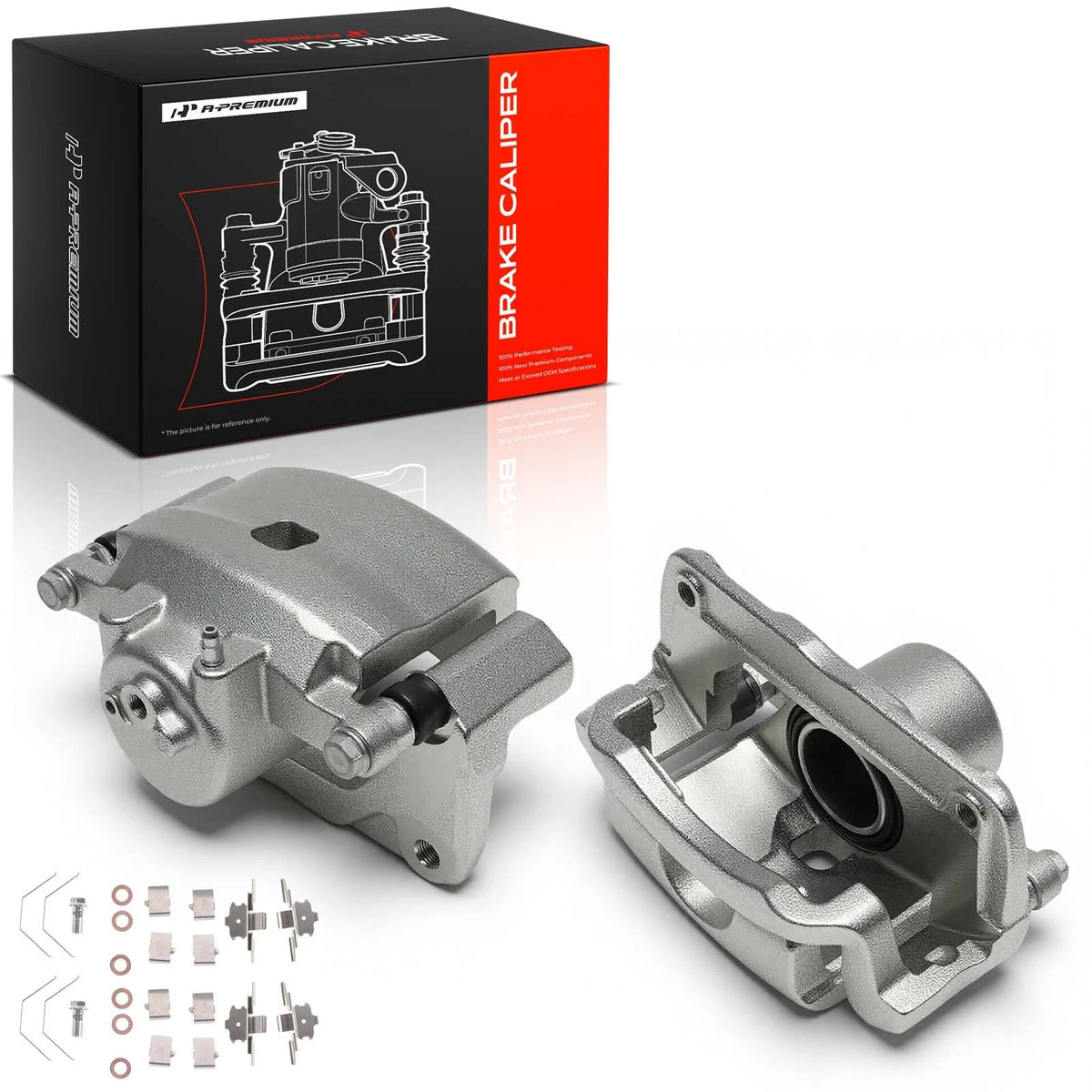 Pair Front Brake Calipers w/ Bracket for Ford Fusion, Mazda 6 (2006–2012)