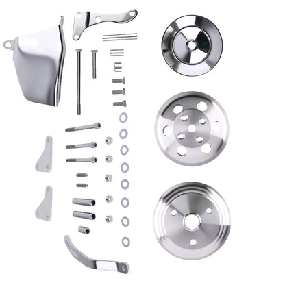 Water Pump Pulley Bracket Kit for Small Block Chevy 307 327 350 400 305 (1969–1986)