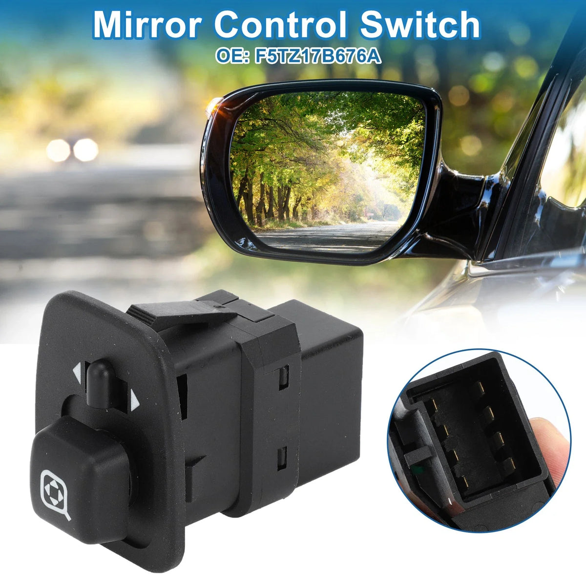 Car Mirror Switch No.F5TZ17B676A for Ford Explorer Crown Victoria E-150 (1991–2010)