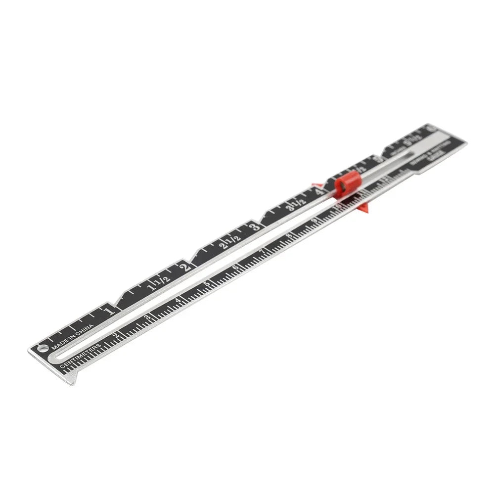 Sewing & Knitting Gauge with Sliding Adjustable Marker for