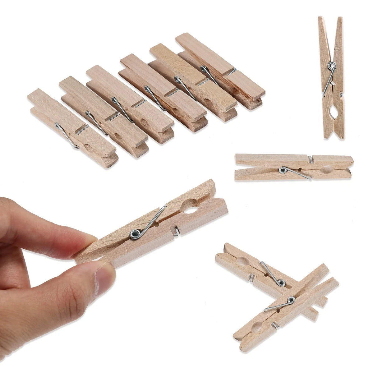 Pack of 50 Wooden Clothespins 2-7/8" Long