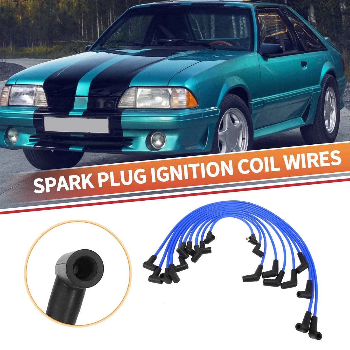 10X Spark Plug Wire Ignition Coil Cable for Ford F-150 (1979–1995) 5.0L 5.8L