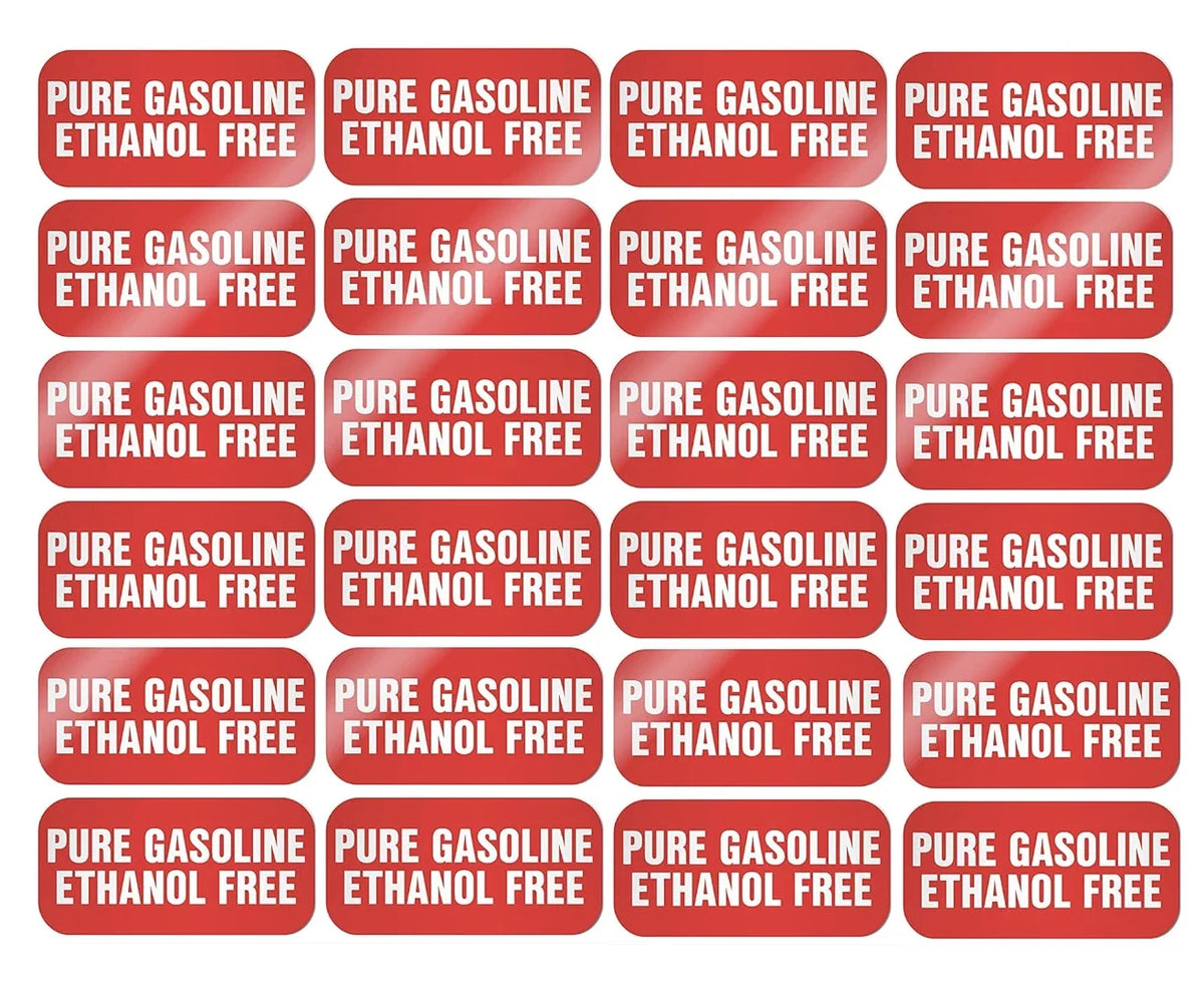 Ethanol Free Sticker for Outdoor Power Equipment (Weather Proof)
