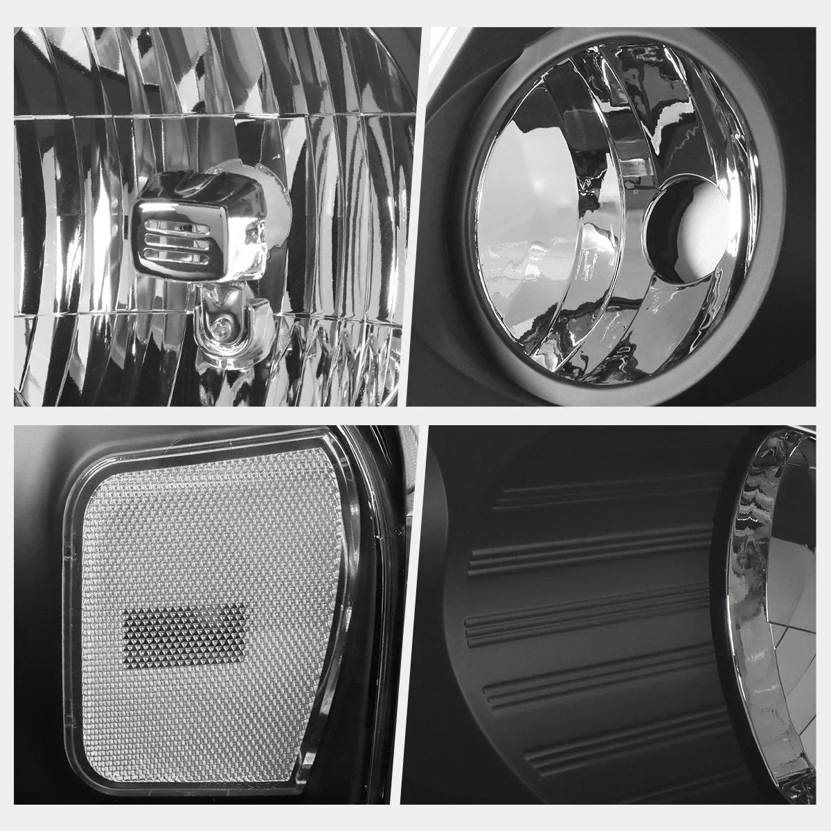 OE Style Headlights for Ford F150/ Lincoln Mark LT (2004–2008) Clear Corner Black