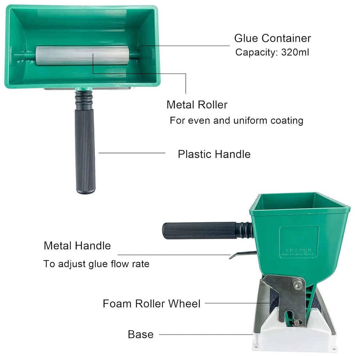 6 Inch Portable Glue Applicator Roller for Handheld Use