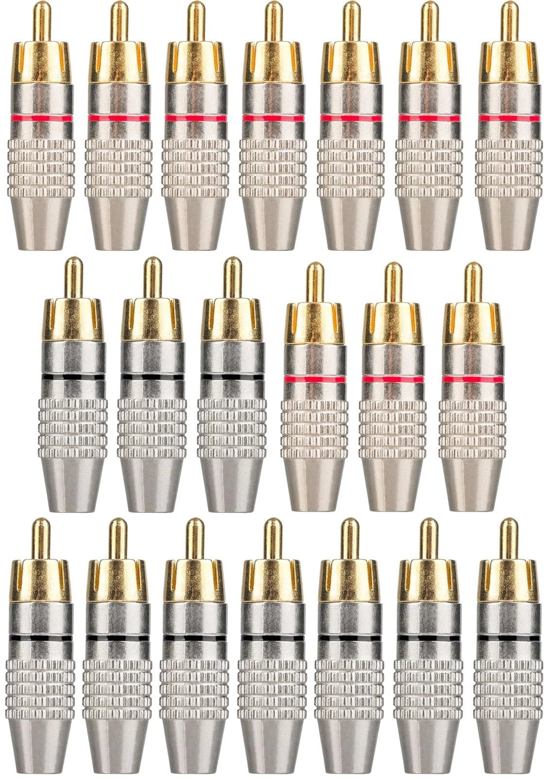 20 Pack RCA Male Plug Solder Audio Video Cable Adapter