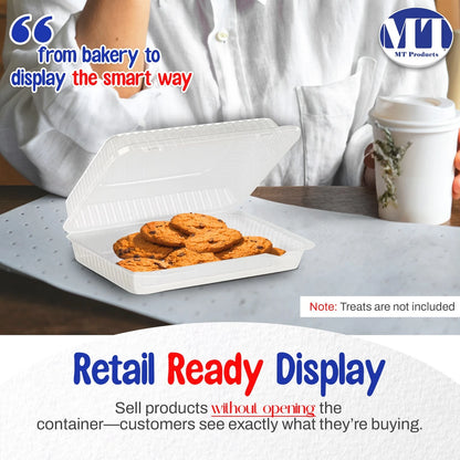 Pack of 500 Plastic Snack Containers with Lids 6.8" x 5.6" x 2.1"