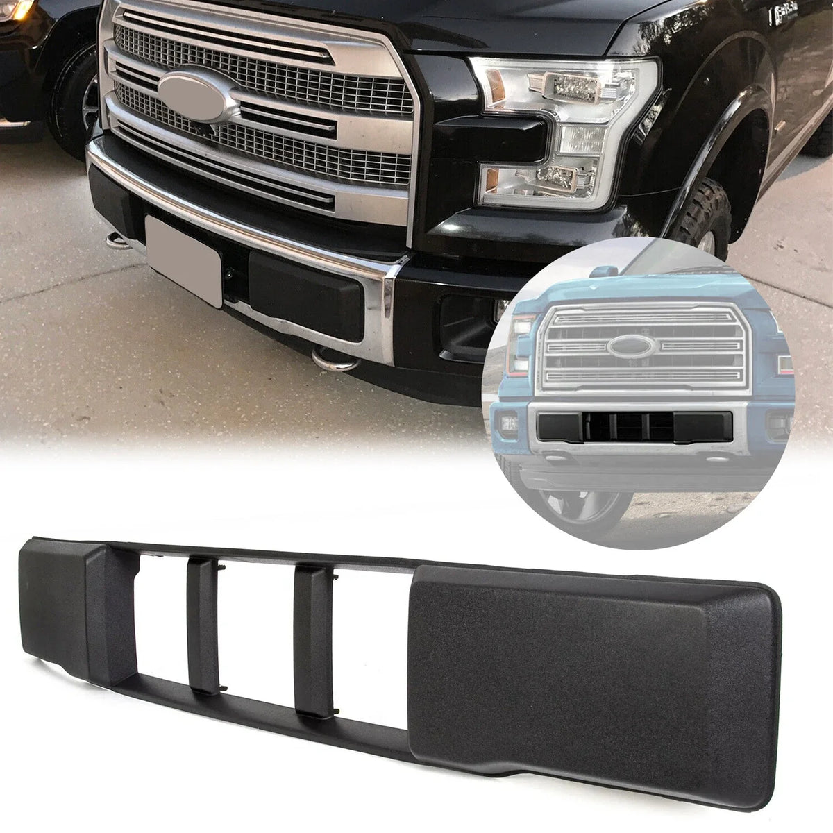Front Bumper Lower Grille Trim Panel for Ford F150 (2015–2017)