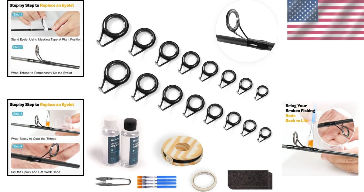 Fishing Rod Repair Kit for Freshwater & Saltwater