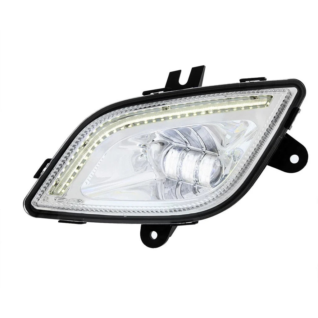 Chrome Full LED Fog Lights Lamps Replacement for Freightliner Cascadia (2018–2024)