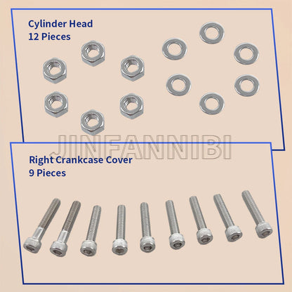 54PC Stainless Steel Bolt Screw Nut Kit for Yamaha Blaster 200 YFS200 (1988–2006)