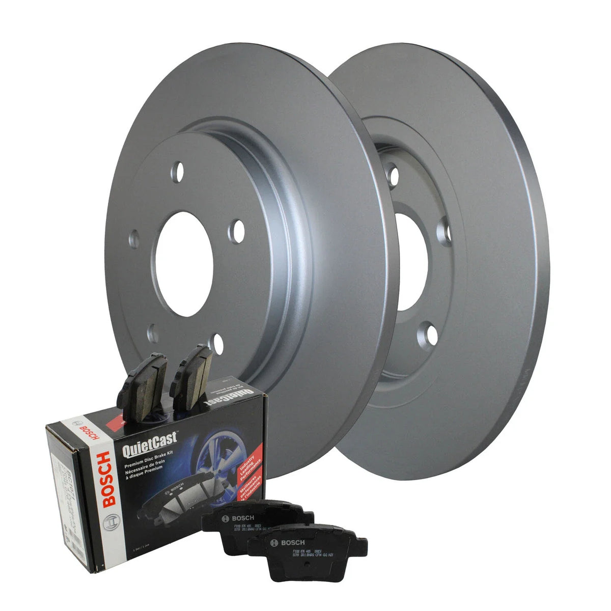 Rear Brake Kit Set of 4 Disc Rotors & Bosch Pads for Chrysler Dodge VW