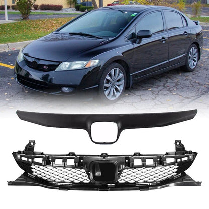 Front Bumper Grille Mesh for Honda Civic Sedan (2009–2011) 71121SNAA50, 71122-SNA-A50